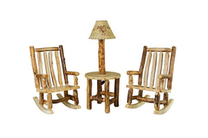 log rocking chairs